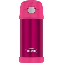 Thermos FUNtainerreg Stainless Steel Insulated Pink Water Bottle w/Straw 12oz