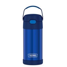 Thermos FUNtainerreg Stainless Steel Insulated Straw Bottle 12oz Navy