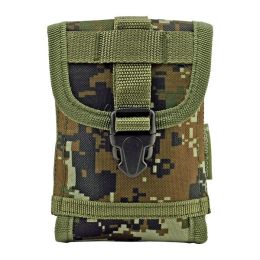 Space Force Tactical MOLLE Cell Phone Tech Pouch Carrier Vest Attachment Green Digital Camo
