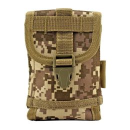 Space Force Tactical MOLLE Cell Phone Tech Pouch Carrier Vest Attachment Desert Tan Digital Camo
