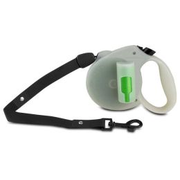 PAW Bio Retractable Leash with Green Pick up Bags Glow in the dark